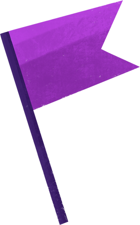 Purple Flag on a Stick